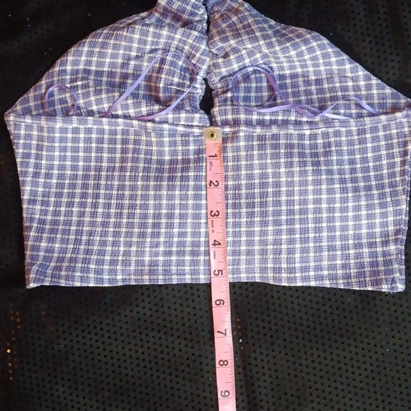 Dolls Kill × Bailey Rose Violet Purple & White Gingham Halter Crop Top (M) 🪻 - Picture 12 of 13
